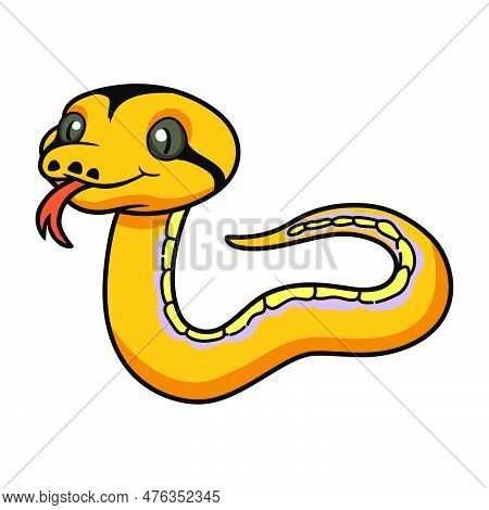 Vector Illustration Of Cute Purple Golden Child Cartoon
