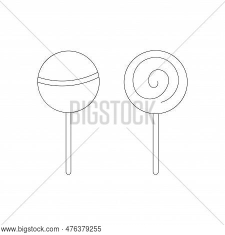 Candy Chupachups Doodle Line Coloringcaramel Lolipop Sugar