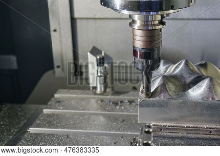 The Cnc Milling Machine Rough Cutting The Mold Parts By Indexable Ball Tools. The Mold And Die Manuf