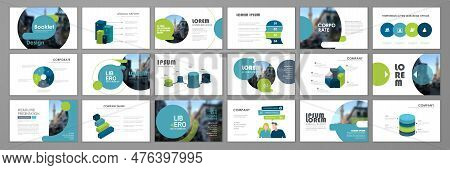 Business Presentation Infographic Elements Template Set. Keynote Presentation Background, Slide Temp