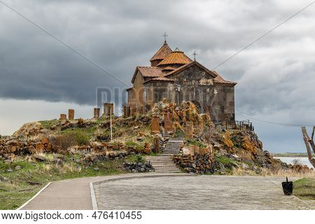 Hayravank Monastery On Coast Of Sevan Lake In Armenia
