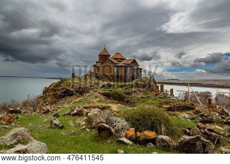 Hayravank Monastery On Coast Of Sevan Lake In Armenia