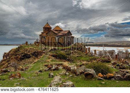 Hayravank Monastery On Coast Of Sevan Lake In Armenia