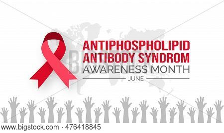 Antiphospholipid Antibody Syndrome Aps Awareness Month Background Or Banner Design Template Celebrat