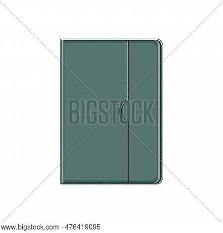 Display Tablet Case Cartoon. Technology Device, Computer Digital Display Tablet Case Sign. Isolated 