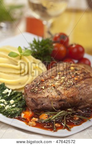Delicious beef steak