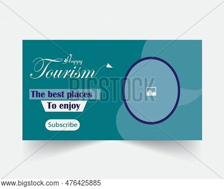 Video Thumbnail Design.travel And Tour Video Thumbnail  Free Vector. Travel You Tube  Cover Video Th