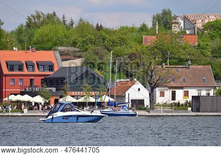 Mikolajki, Poland, May 14: View To City From The Lake On May 14, 2023 At Mikolajki, Poland. Mikolajk