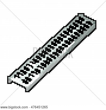 Water Drainage Grate Game Pixel Art Retro Vector. Bit Water Drainage Grate. Old Vintage Illustration