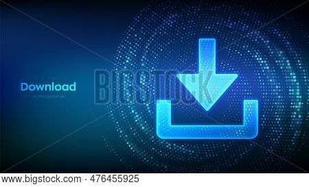 Download Icon Made With Binary Code. Download Cloed Data Storage. Install Symbol. Virtual Tunnel War