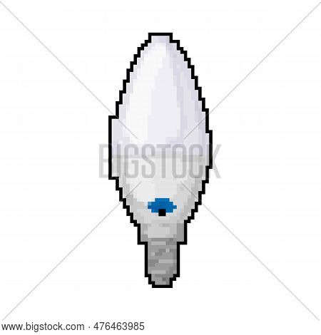 Power Smart Light Bulb Game Pixel Art Retro Vector. Bit Power Smart Light Bulb. Old Vintage Illustra