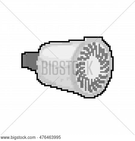 Creative Smart Light Bulb Game Pixel Art Retro Vector. Bit Creative Smart Light Bulb. Old Vintage Il