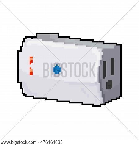 Socket Smar Plug Game Pixel Art Retro Vector. Bit Socket Smar Plug. Old Vintage Illustration
