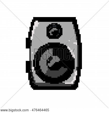 Equipment Studio Sound Monitor Game Pixel Art Retro Vector. Bit Computer Digital, Mixer Equipment St