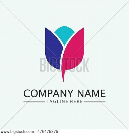 Flower Logo. The Circular Logo. Logo Of The Flower. Stylized Flower. Petals. Simple Logo. The Brand