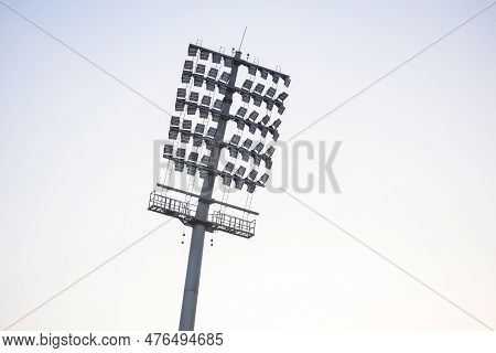 Cricket Stadium Flood Lights Poles At Delhi, India, Cricket Stadium Lights