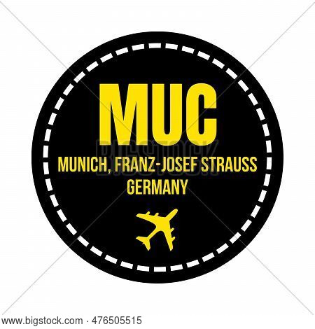 Muc Munich Airport Symbol Icon With A White Background