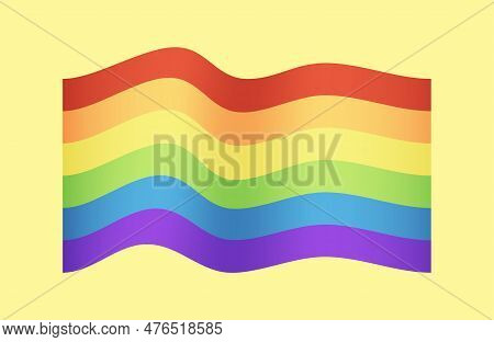 Wavy Dispersing Rainbow Flag. Rainbow Fag, Gay Pride Flag