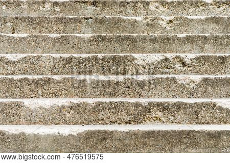 Cracked Of Concrete Old Crumbling Cement Stairs Steps Texture.detail Of Old Stair Cement Floor.dange