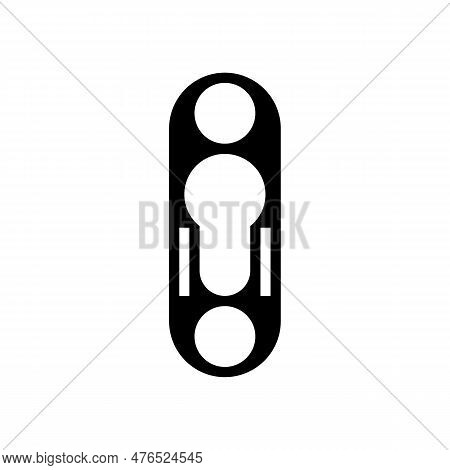 Keyhole Plate Hardware Furniture Fitting Glyph Icon Vector. Keyhole Plate Hardware Furniture Fitting