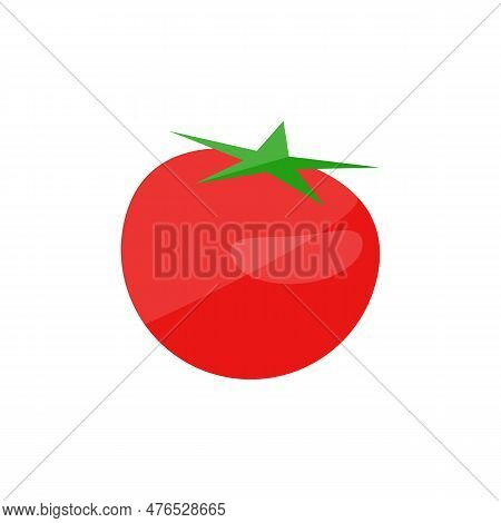 An Icon Of A Fresh Tomato. Vegetable Icon. Editable Vector.
