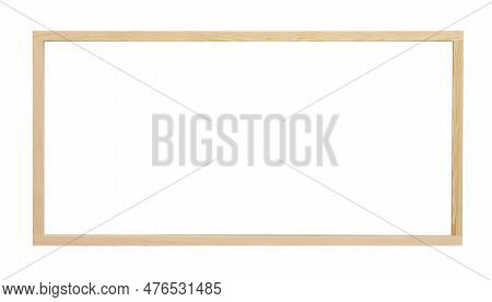 Wooden Frame Isolated On White. For Mirror, Photo, Picture, Painting And Others