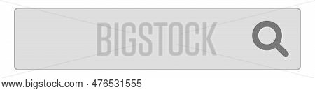 Gray Search Box. A Search Bar With Input Fields. Editable Vector.