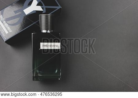 Samut Prakan, Thailand - May 19, 2023 : The Fragrance For Men By Yves Saint Laurent In 100ml Packs O