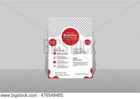 Corporate Business A4 Flyer Vector Template Design For A Digital Marketing Company Annual Report Geo