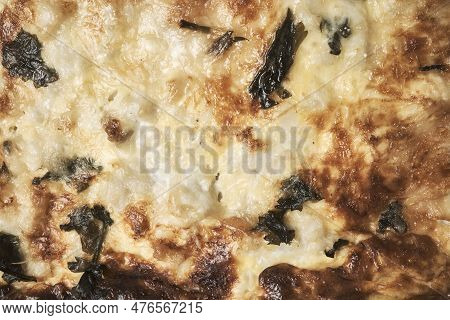 Hake Cake. Baked Dish With Cream, Cheese, Egg And Hake