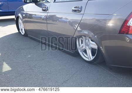 Low-seated Car.a Car With A Low Landing. Car Tuning.
