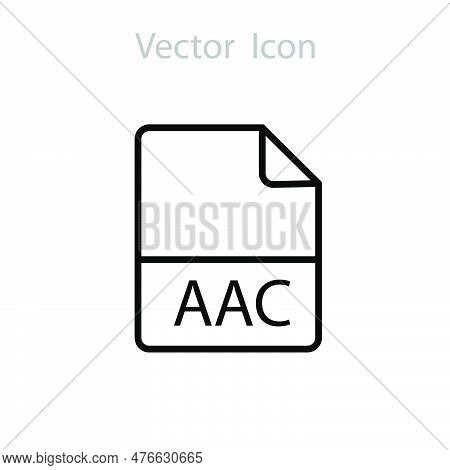 Aac Document Data File Format Icon Concept. Vector Illustration On White Background..eps