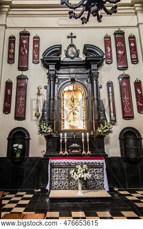 Czerna, Poland April 21, 2023: Image Of Our Lady Of The Scapular In The Monastery In Czerna, Poland.
