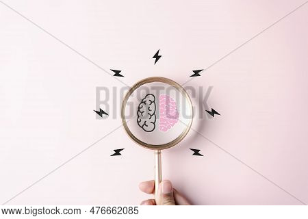Magnifier With Brainstorm Onside To Smart; Idea; Creative; Thinking; Education; Innovation Smart Int