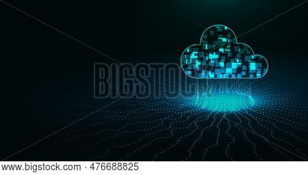 Cloud Computing, Cloud Operation Vector Illustration, Cloud Computing Background Image Are All Terms