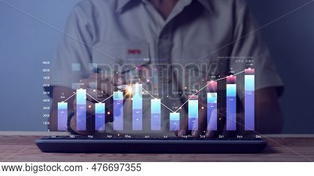Analysts Work With Computers In Business Analytics And Data Management Systems To Create Reports Wit