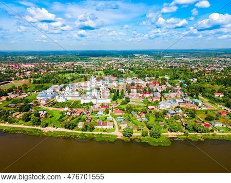 Rostov Kremlin And Lake Nero Aerial Panoramic View In Rostov Veliky Or Rostov The Great In Yaroslavl