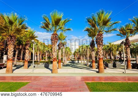 Paseo Del Muelle Uno Boardwalk Is A Popular Pedestrian Promenade Located In The Centre Of The City O