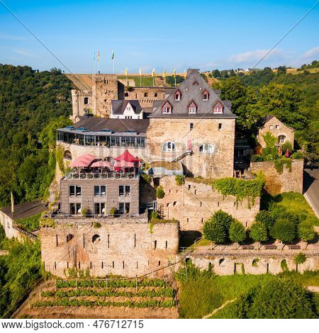Rheinfels Castle Or Burg Rheinfels Is A Castle Ruin Located Above The Bank Of Rhine River In Sankt G