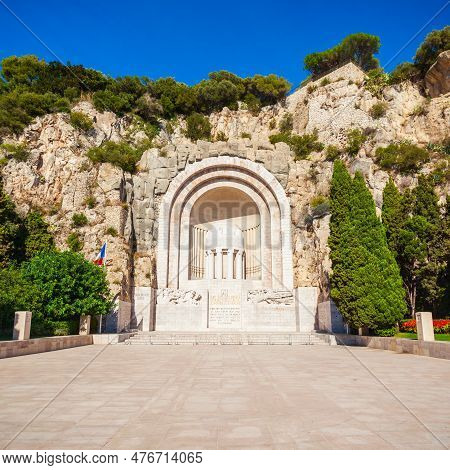 Rauba Capeu War Memorial Monument In The Nice City In Southern France