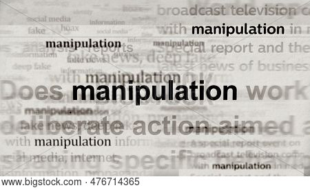 Manipulation Disinformation And Deep Fake News Headline Titles Media 3D Illustration