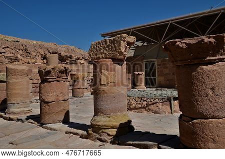 An Exterior View Of The Ruins Of An Ancient Byzantian Church Building In The Ancient City Of Petra I