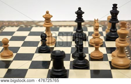 Endgame Of A Chess Match. In This Case The Game Between Kasparov And Deep Blue, Which Kasparov Won. 