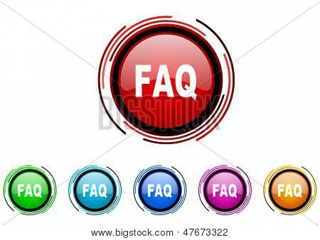 FAQ icon set 