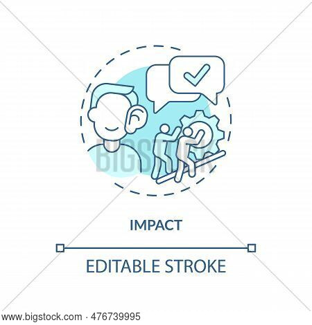 Impact Turquoise Concept Icon. Life Changing. Sense Of Belonging. Community Support. Personal Growth