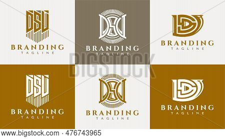 Luxury Business Line Letter D S V Dsv Logo Design. Elegance Initial Dsv Logo.