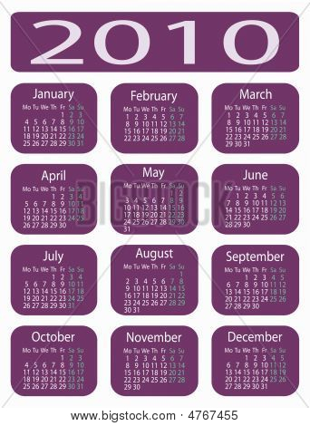 Calendário 2010