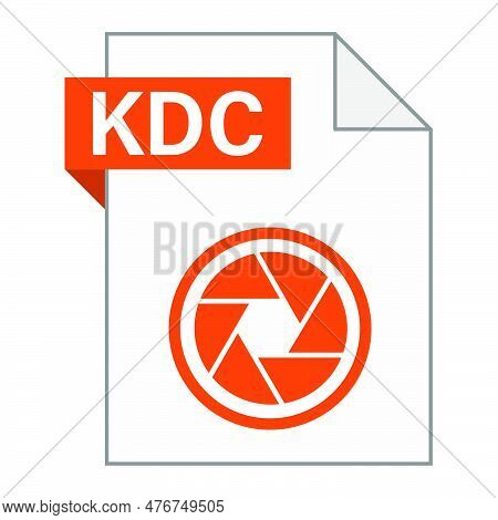 Modern Flat Design Of Kdc File Icon For Web. Simple Style