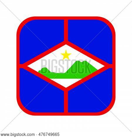 Sint Eustatius Flag Simple Illustration For Independence Day Or Election. Simple Icon For Web