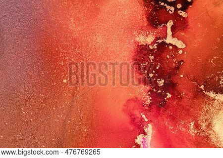 Burning Abstract Background From Marble Ink Art Of Exquisite Original Painting . Painting Was Painte